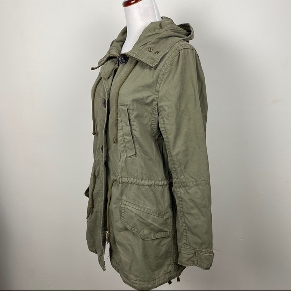Gap Army Green Oversized Hooded Parka size Small - Picture 8 of 11